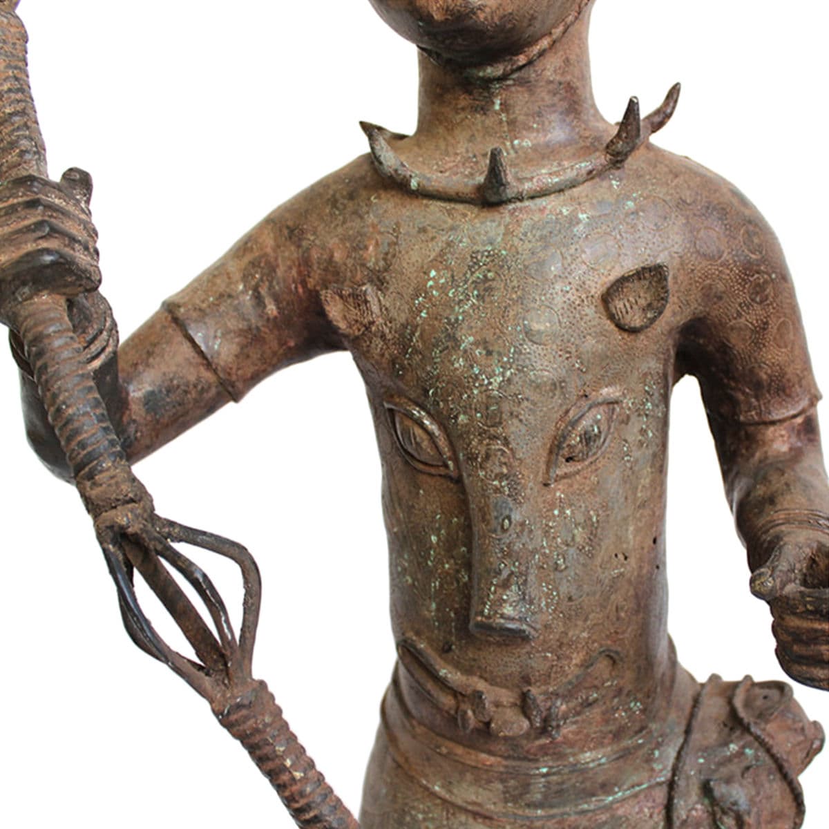 Original Bronze Benin Warrior- Nigeria - Thumbnail 5