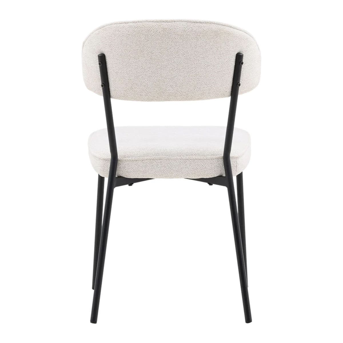 Cream & Black Modern Dining Chair - Thumbnail 5