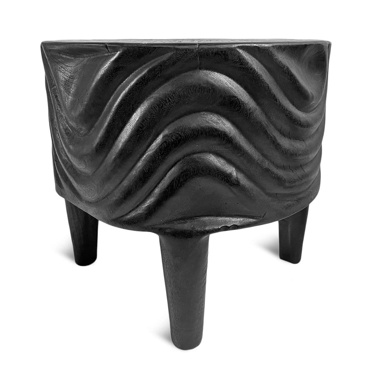 Black Wave Cake Table Stool - Thumbnail 5
