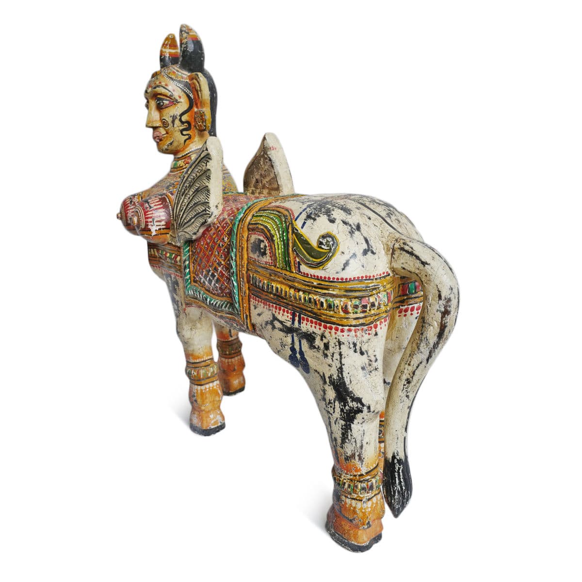 Old Nandi Shiva Bull Figure - Thumbnail 5