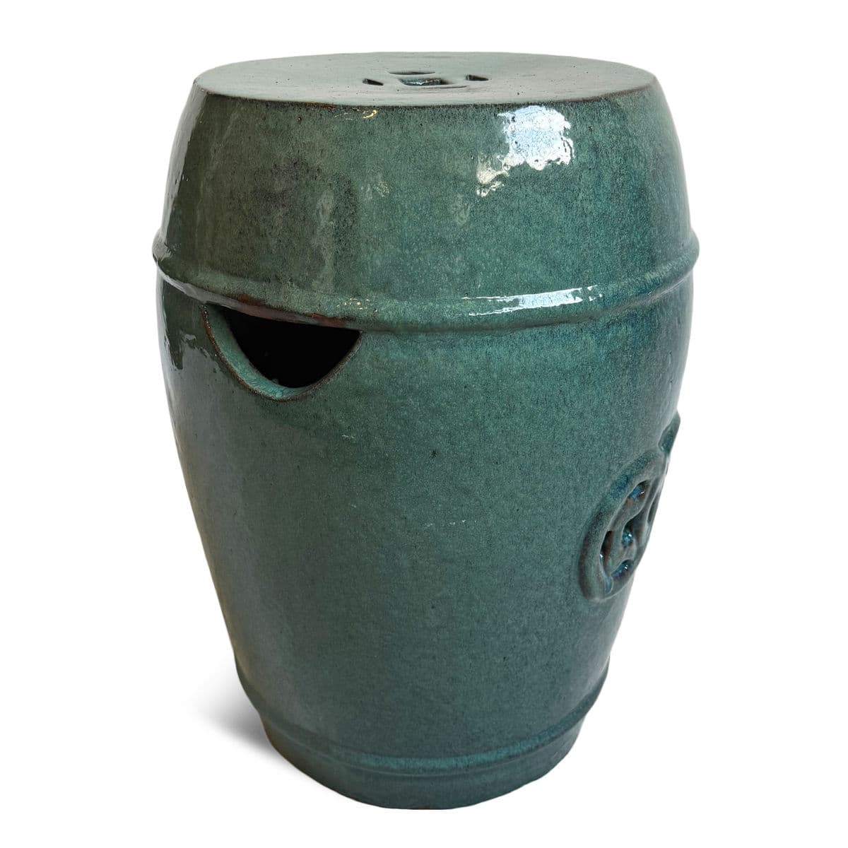Seafoam Green Ceramic Garden Stool - Thumbnail 5
