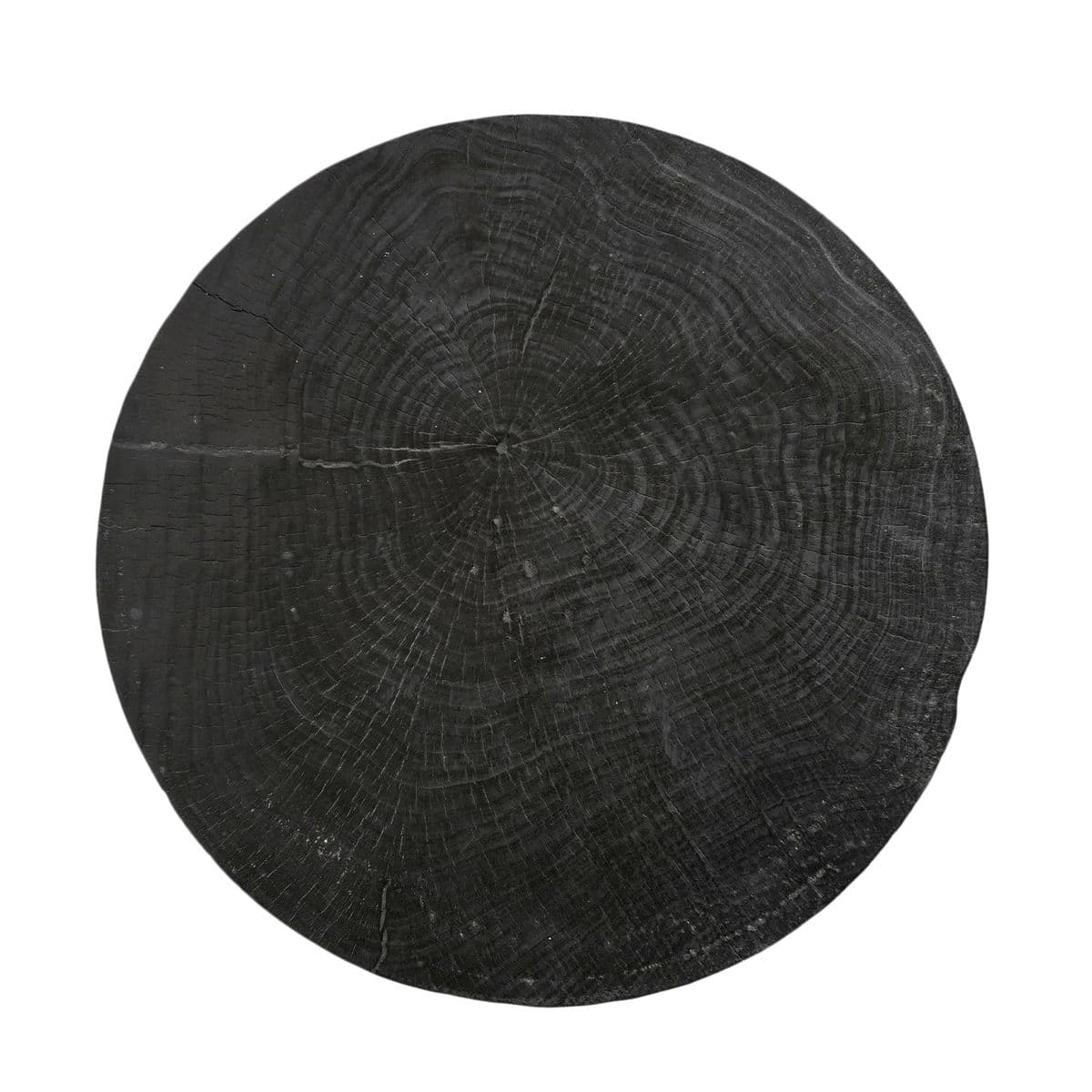 Teak Ebony Round Side Table - Thumbnail 5