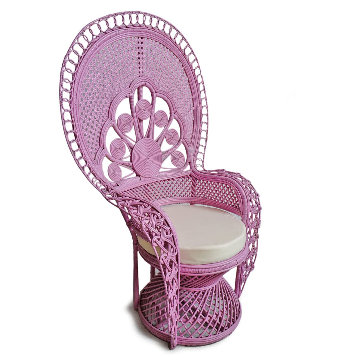Lilac Wicker Peacock Chair - Thumbnail 5