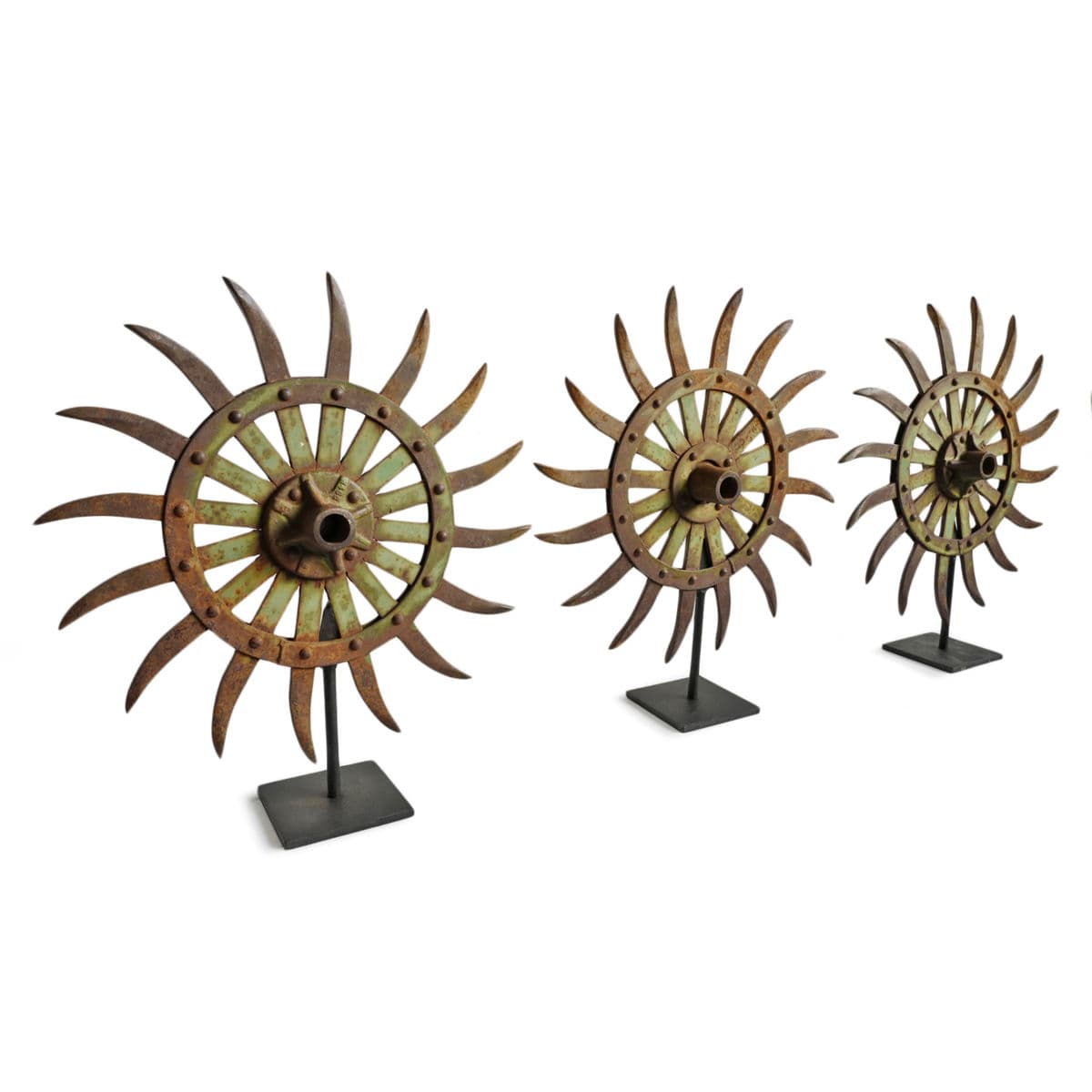 Vintage Iron Farm Tiller on Stand - Thumbnail 5