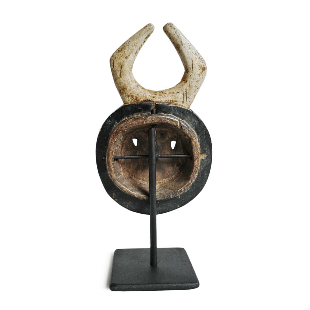 Small Baule Goli Passport Mask on Stand - Thumbnail 5