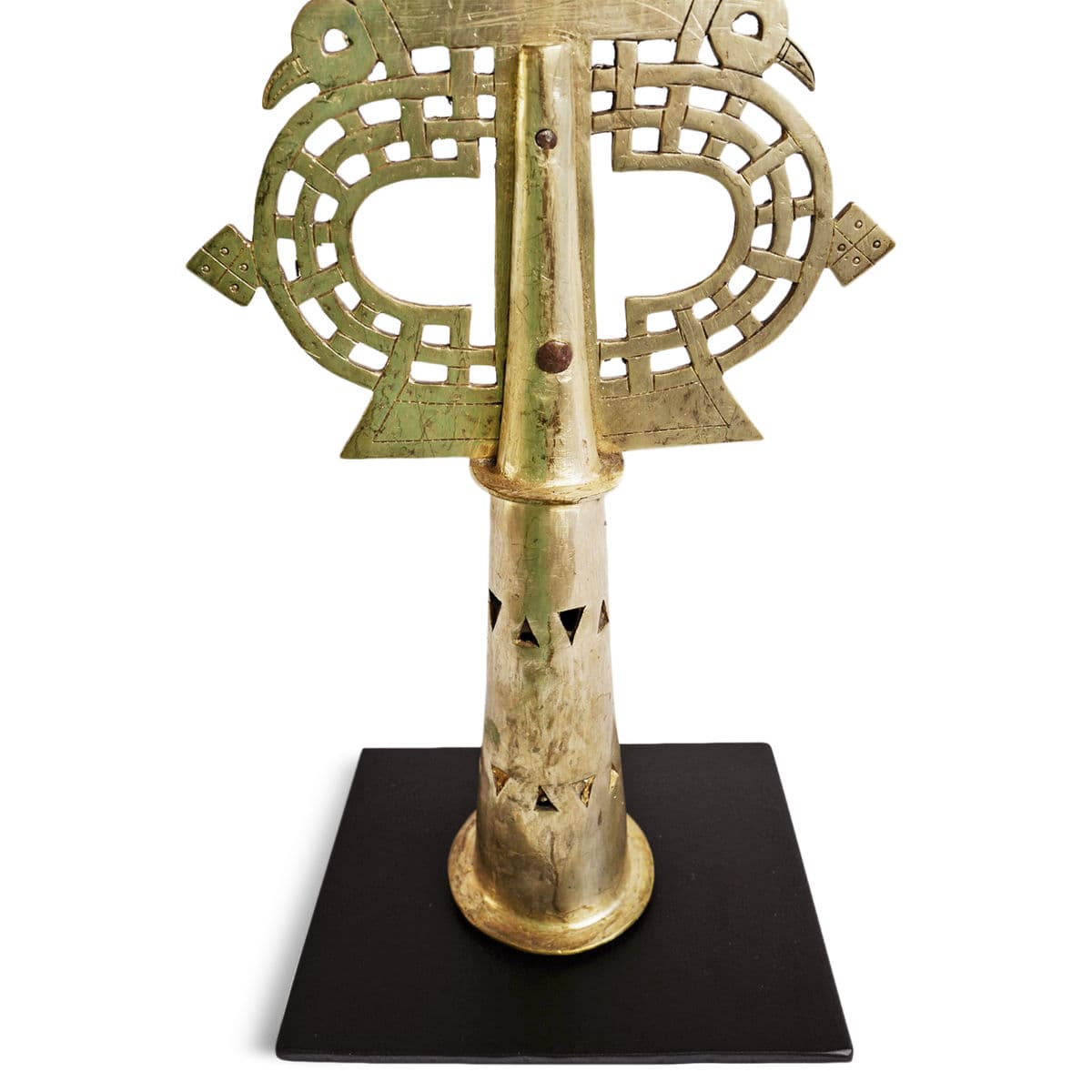 Vintage Ethiopian Coptic Cross on Stand - Thumbnail 5