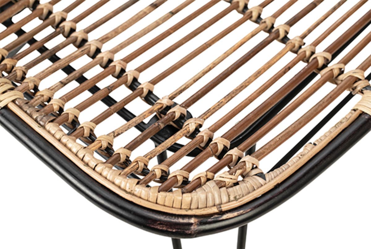 Rattan & Black Dining Chair - Thumbnail 5