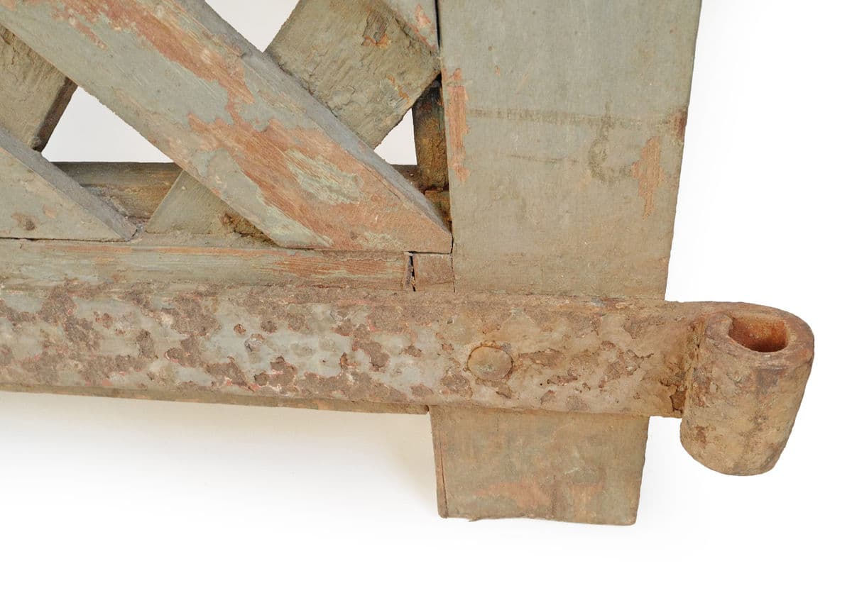 Vintage Lattice Wood Door Gate - Thumbnail 5