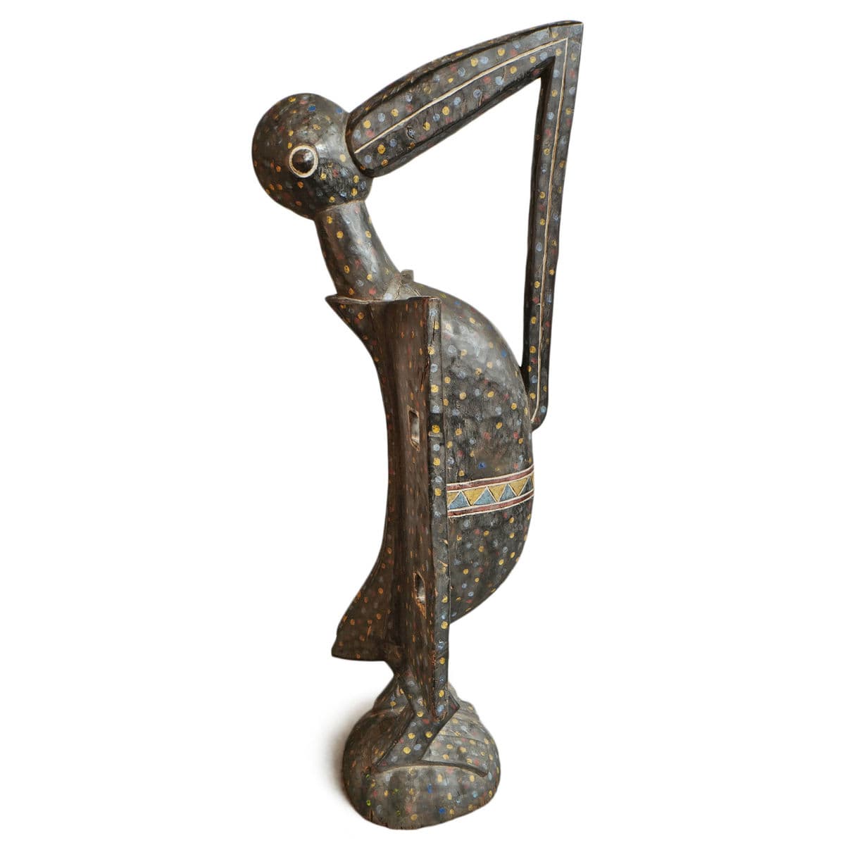 Large Vintage Senufo Prosperity Bird Statue - Thumbnail 5
