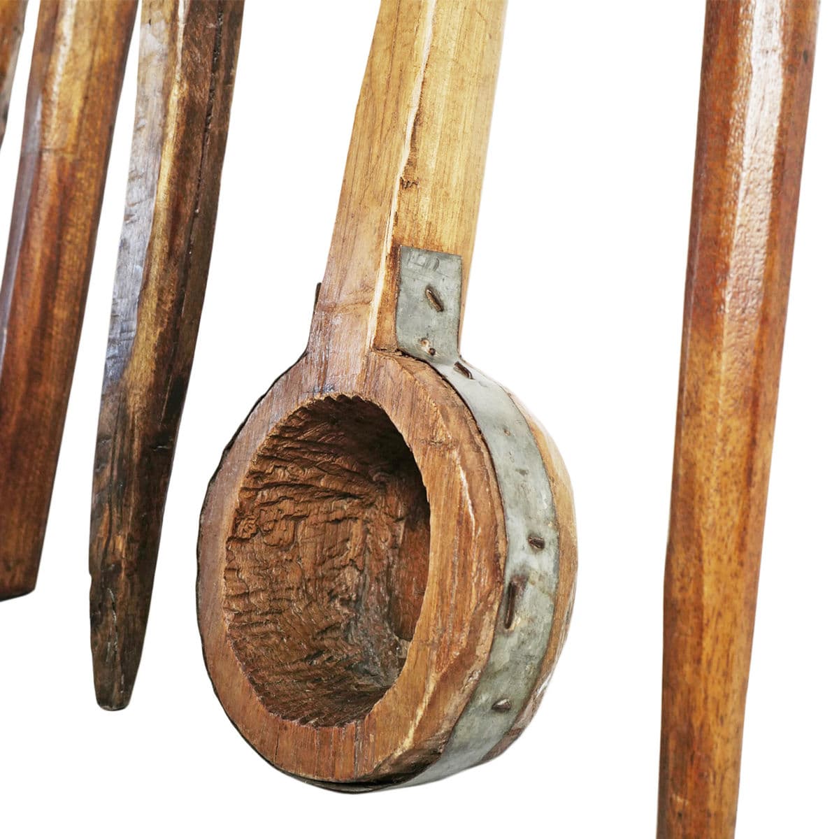 Vintage India Carved Wood Spoon - Thumbnail 5