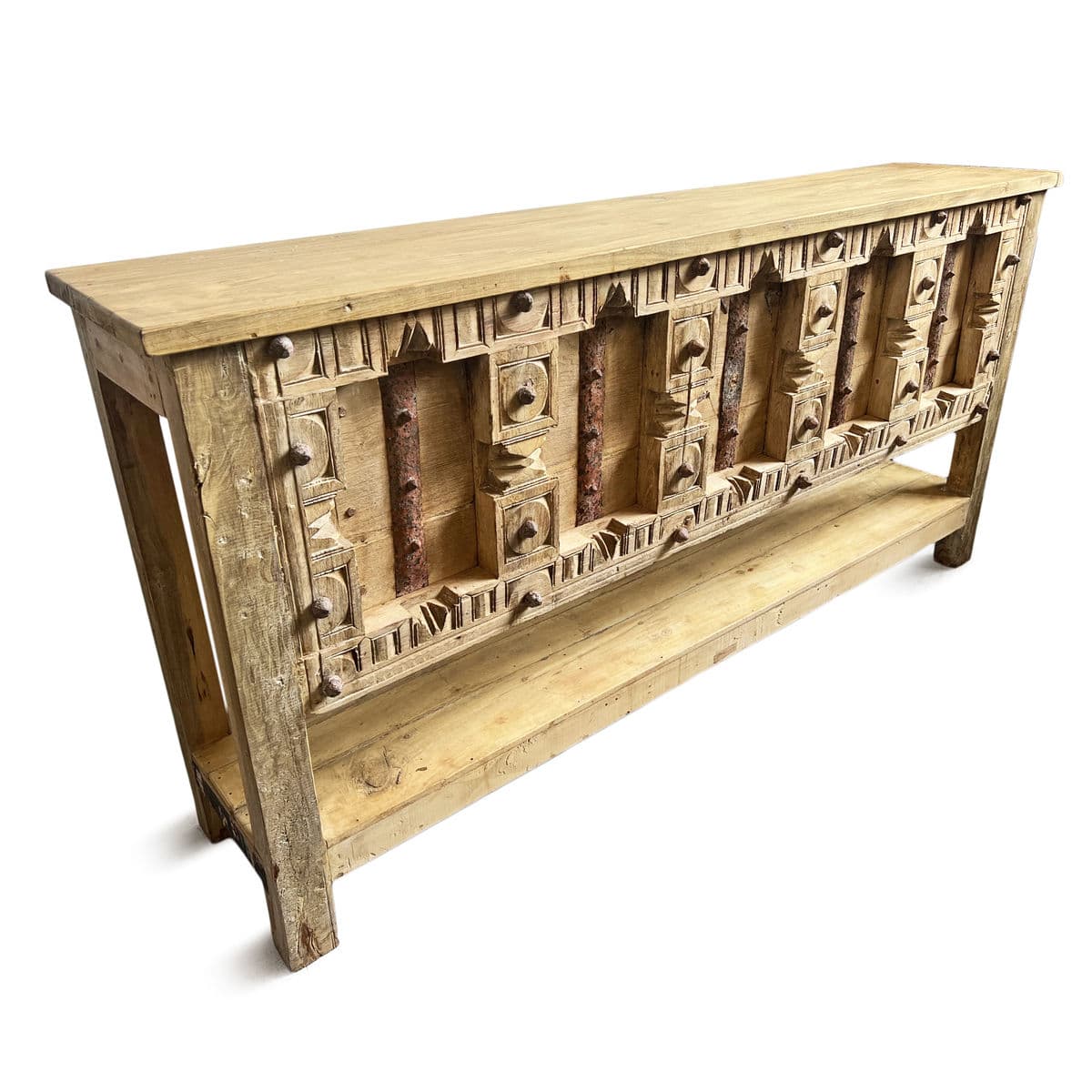 Old Door Console with Shelf - Thumbnail 5