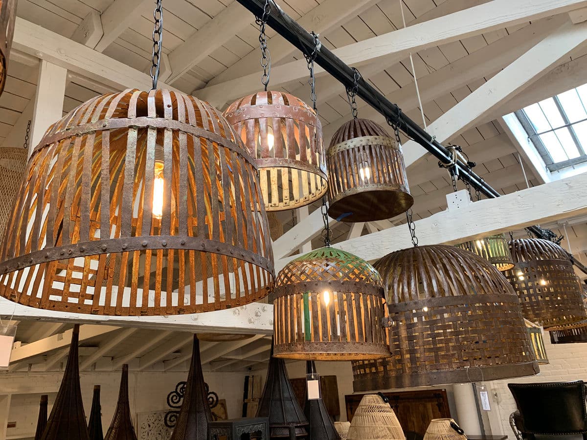 Industrial Vintage Iron Cage Lantern - Thumbnail 5