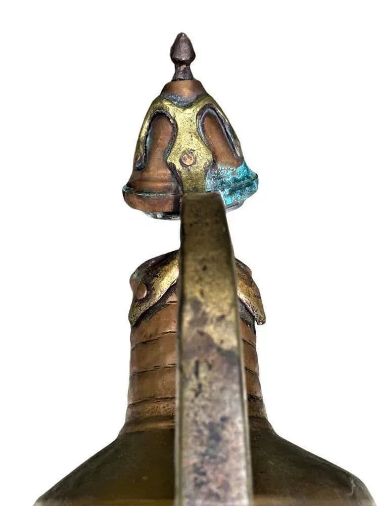 Large Egyptian Vintage Copper Hand Crafted Water Vessel - Mid 20th Century - Thumbnail 5