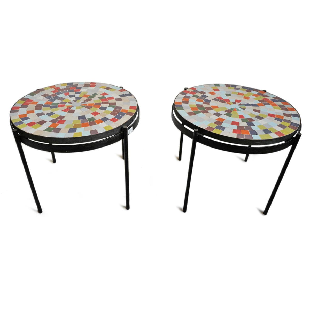 Outdoor Multi Color Mosaic Side Table - Thumbnail 5