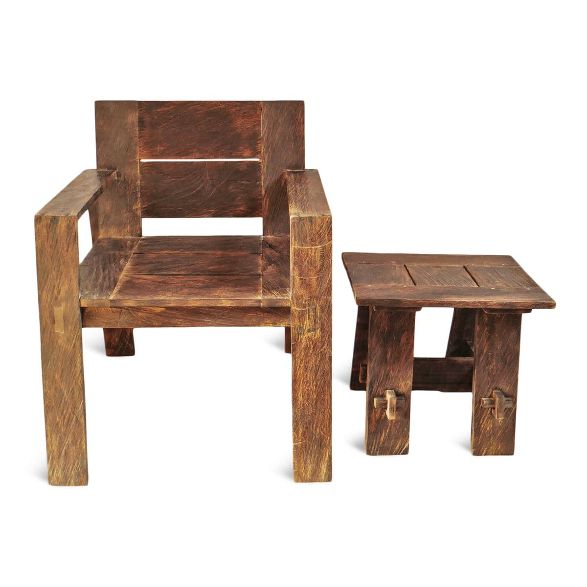 Modern Outdoor Indoor Barn Wood Side Table - Thumbnail 5