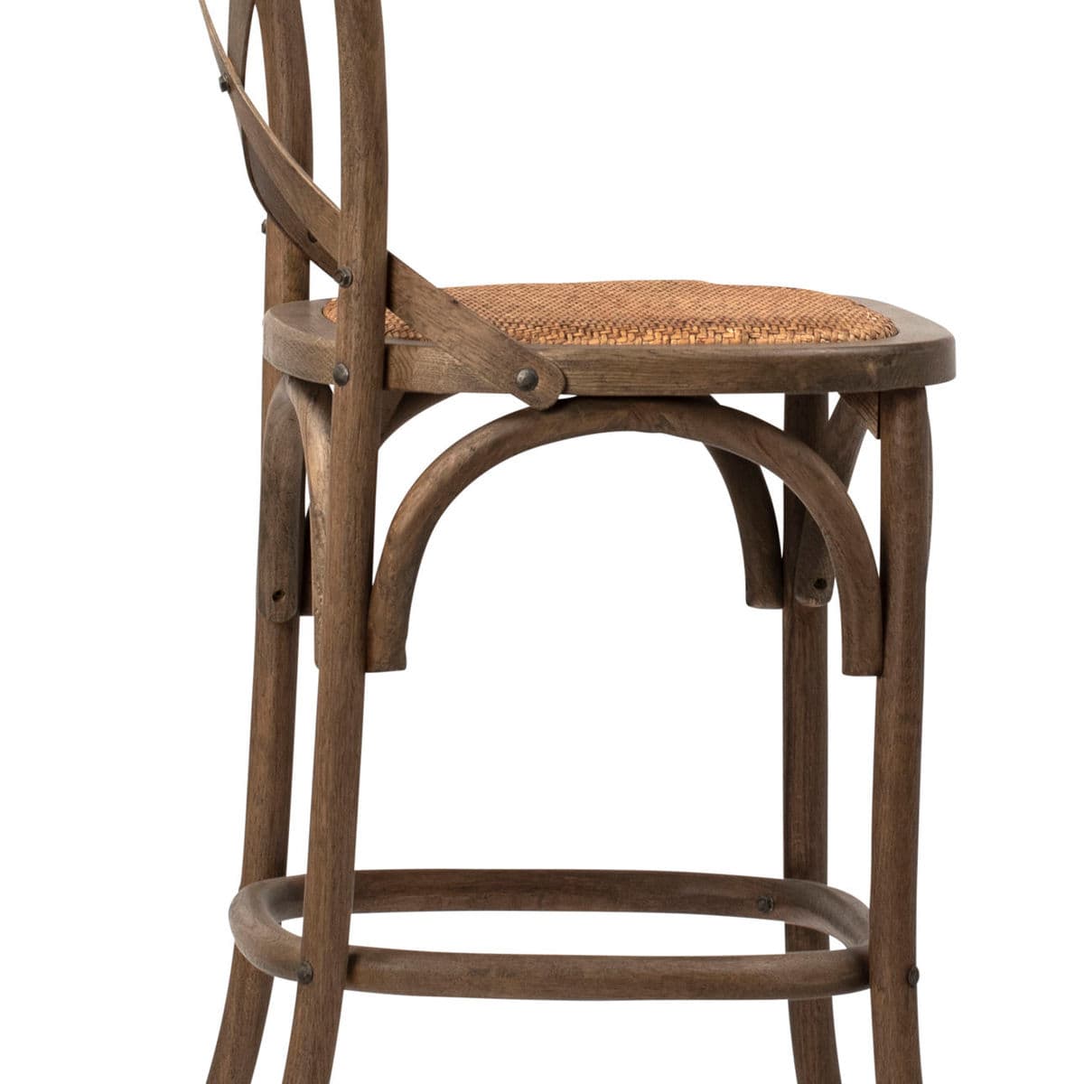 Natural Oak & Rattan Counter Stool - Thumbnail 5