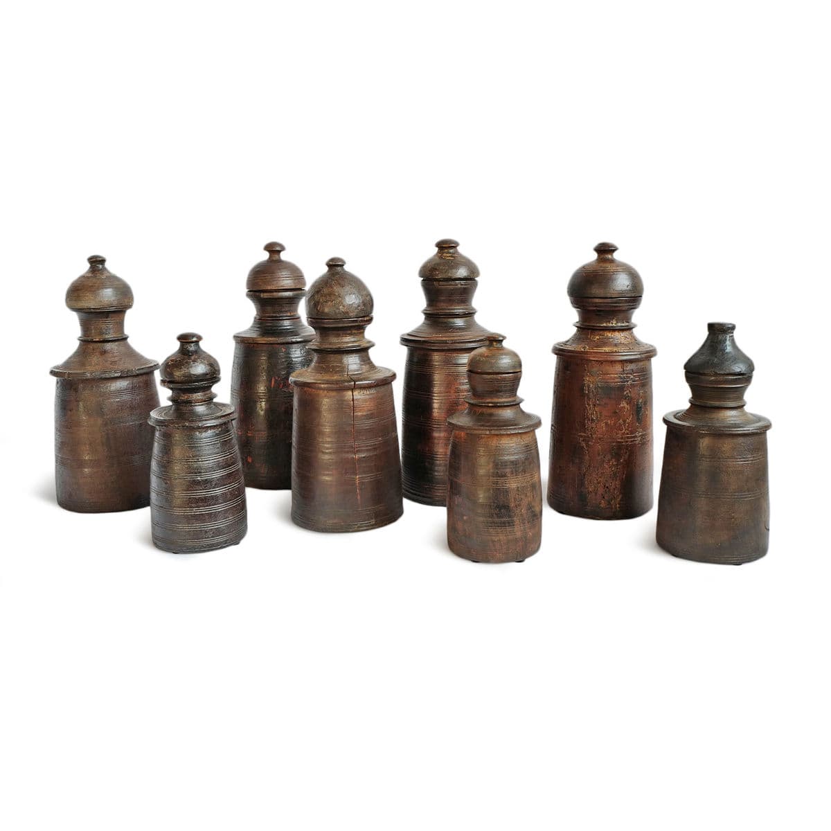 Vintage Wood Nepal Food Jar - Thumbnail 5