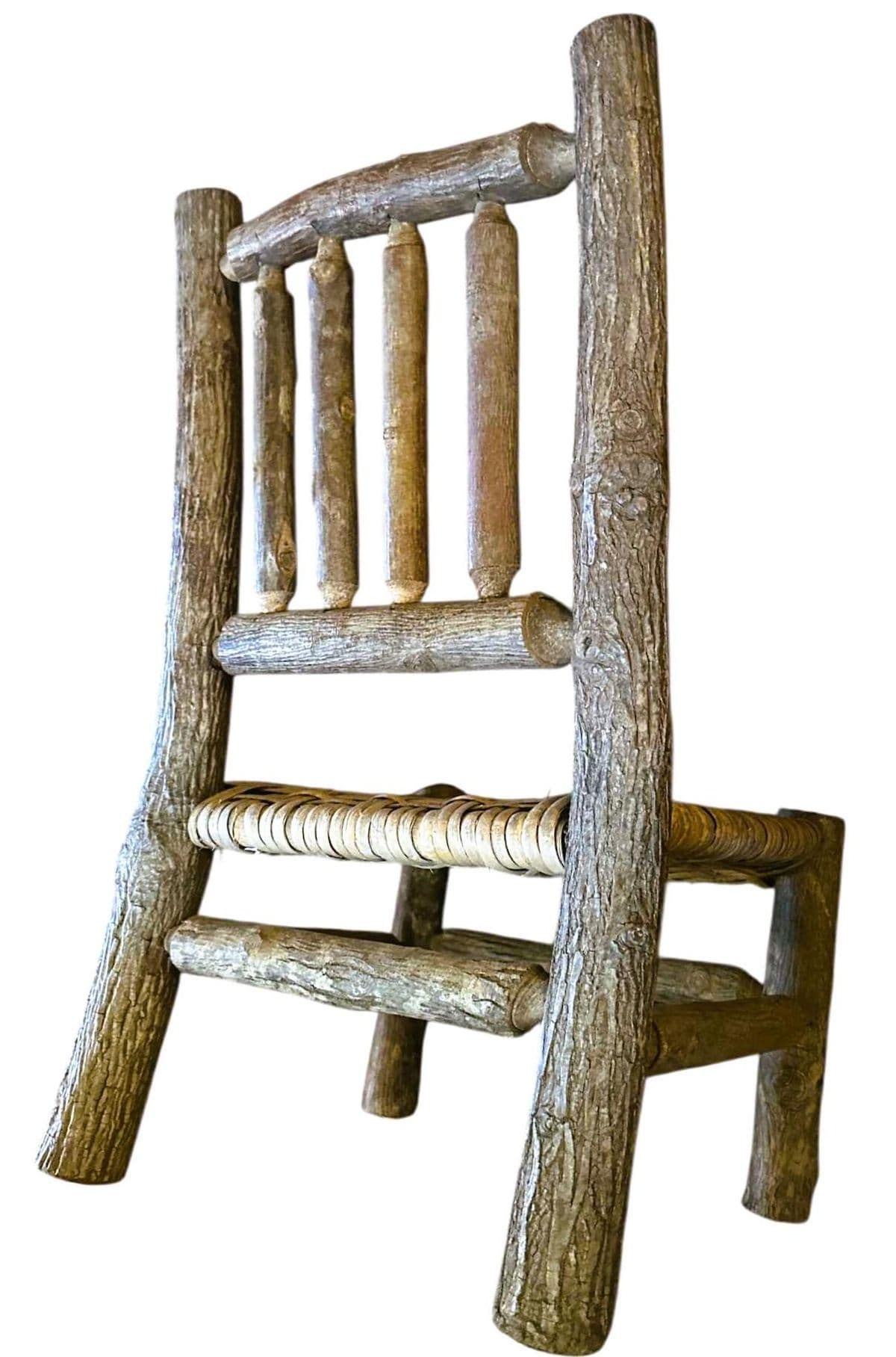 Vintage Old Hickory Attributed Children's Chairs - A Pair - Thumbnail 5