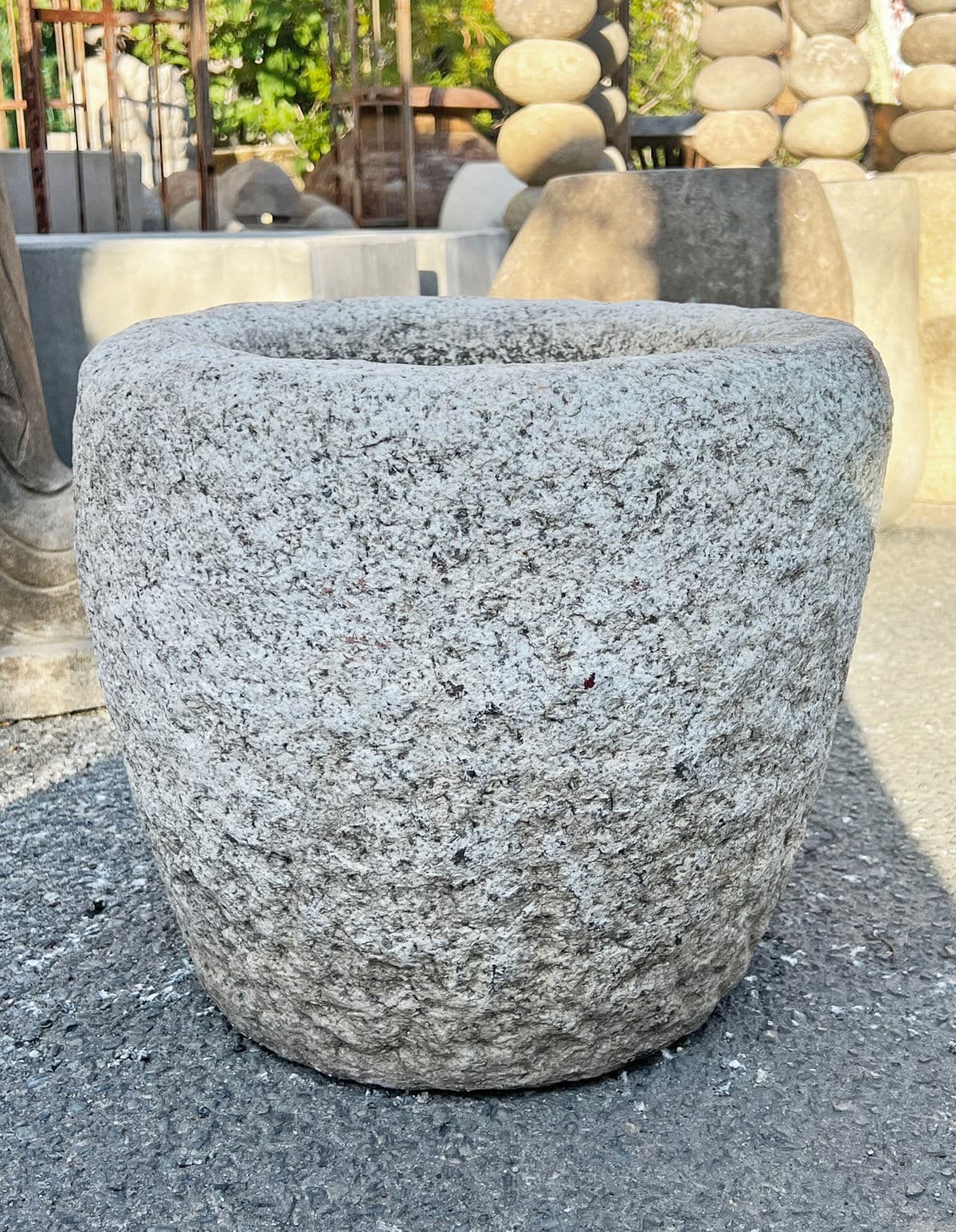 Vintage Chiseled Stone Bowl - Thumbnail 5