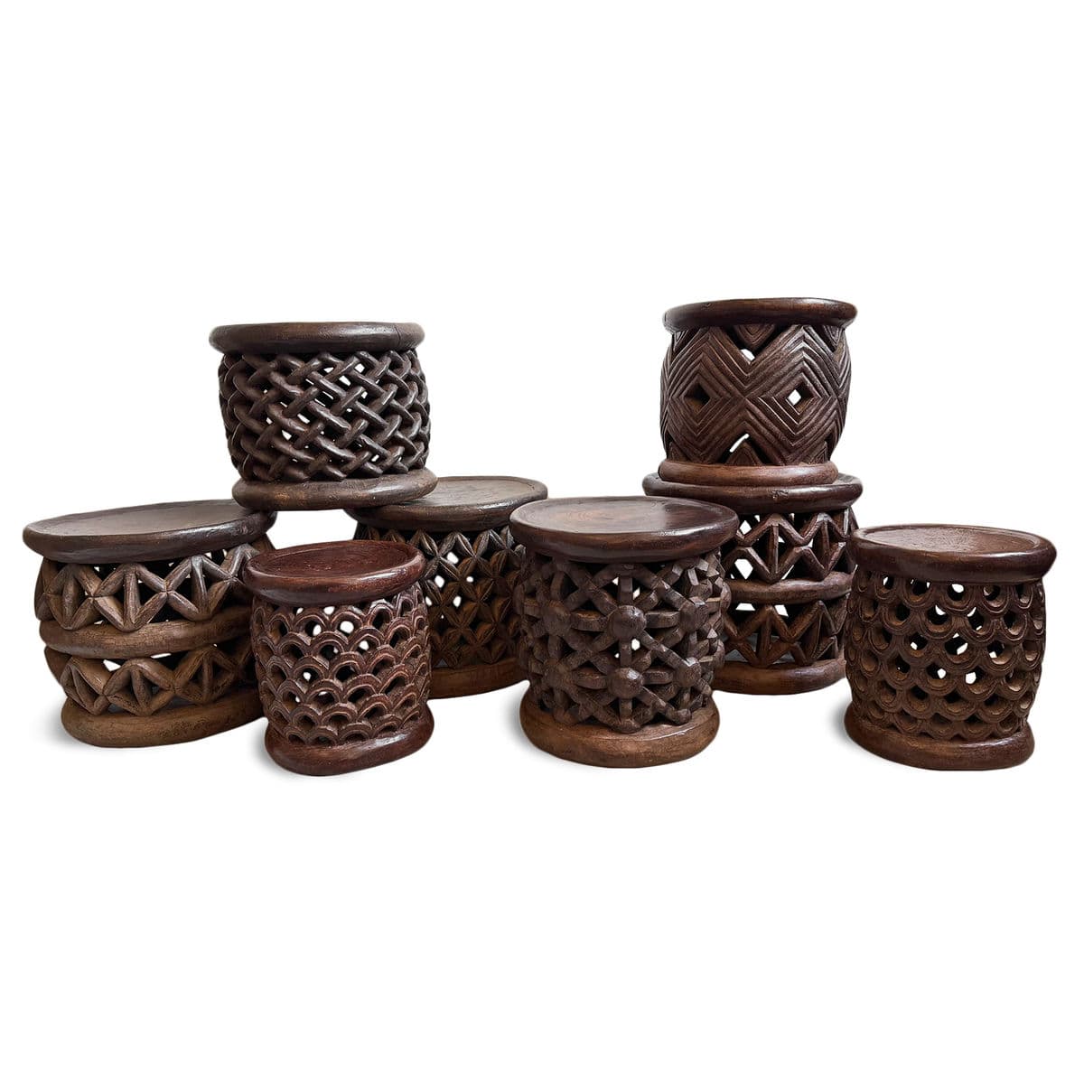 Vintage Bamileke Stool Table - Thumbnail 5