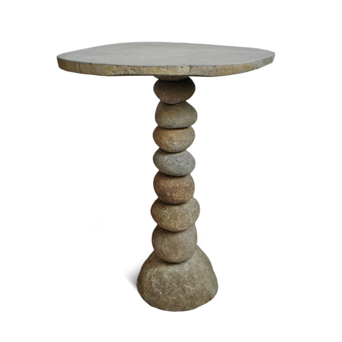 Stacked River Rock Bistro Table - Thumbnail 5