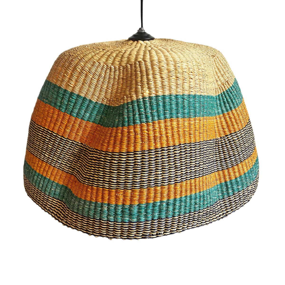 Bolga Wave Basket Light Pendant - Thumbnail 5