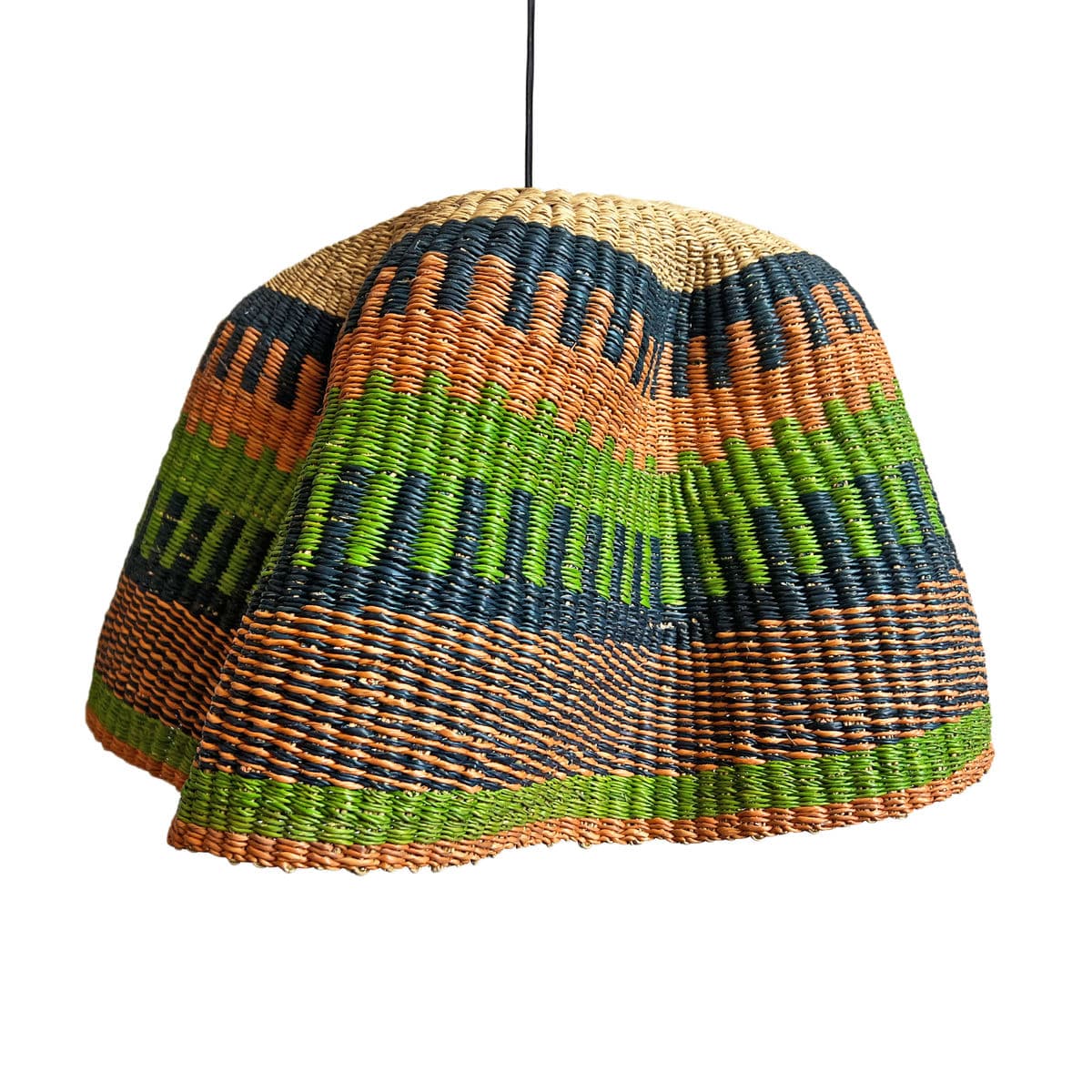 Bolga Wave Basket Light Pendant - Thumbnail 5
