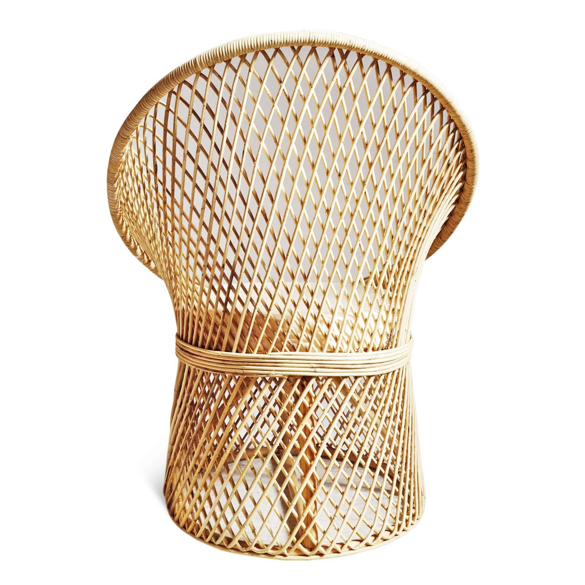 Raw Rattan Mushroom Chair - Thumbnail 5