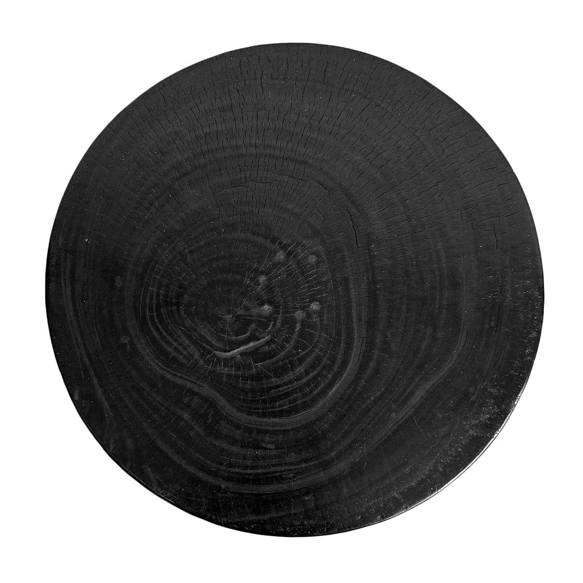 Black Wood Cork Stool Side Table - Thumbnail 5