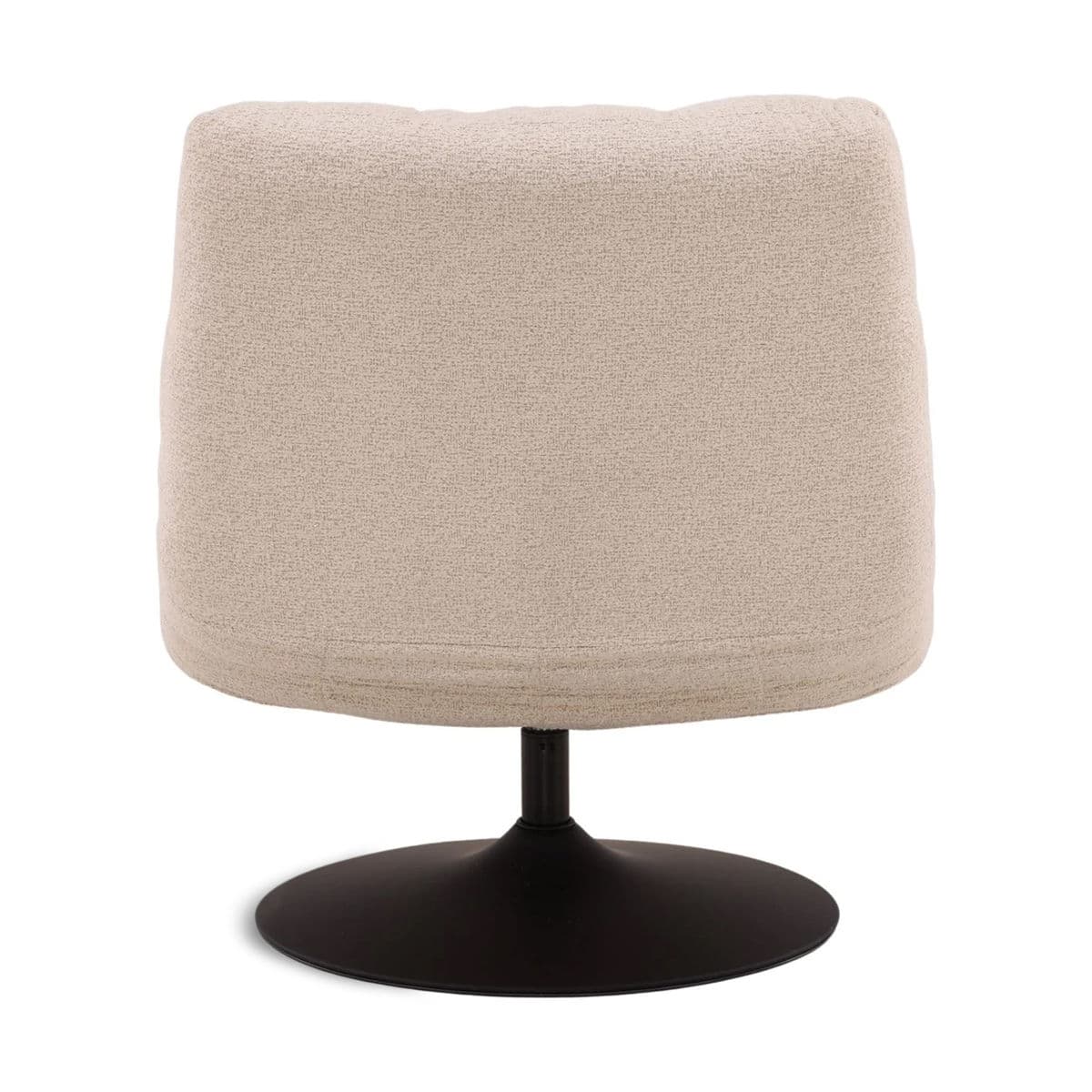Tufted Cream Boucle Swivel Chair - Thumbnail 5