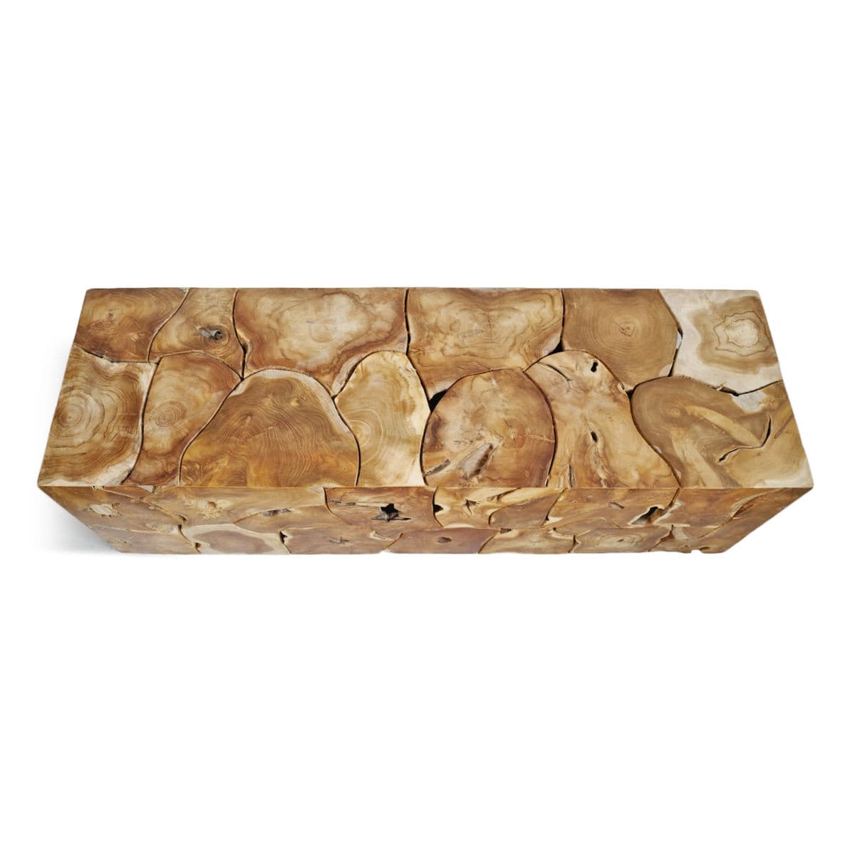 Salvaged Teak Root Block Bench Table - Thumbnail 5