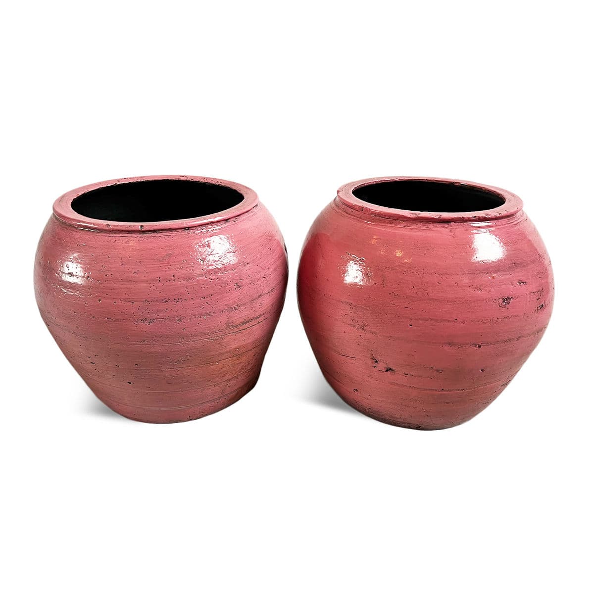 Vintage Pink Glaze Terra Cotta Pot - Thumbnail 5