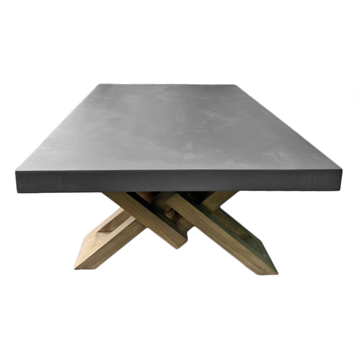 Charcoal Concrete & Wood Coffee Table - Thumbnail 5