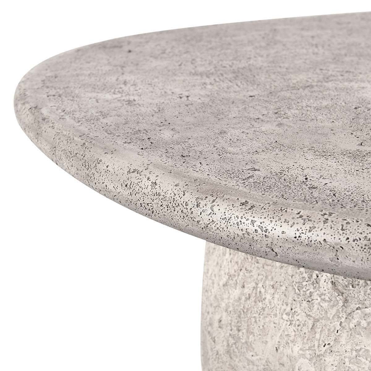 Organic Modern Outdoor Concrete Coffee Table - Thumbnail 5