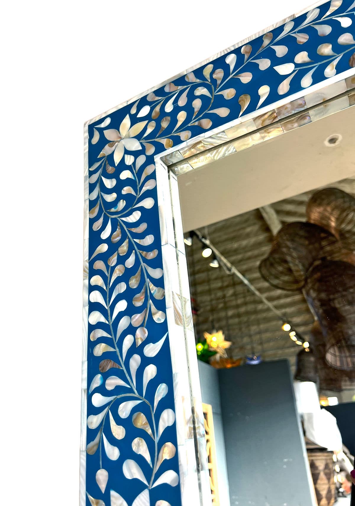 Blue Mother of Pearl Inlay Full Mirror - Thumbnail 5