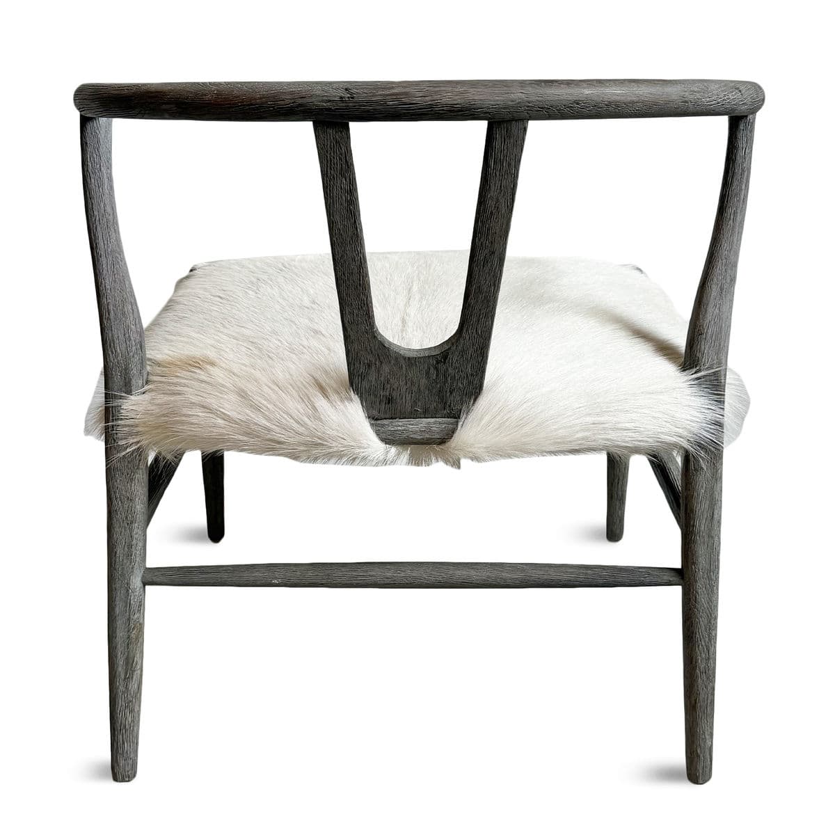 White Goat Grey U Back Arm Chair - Thumbnail 5