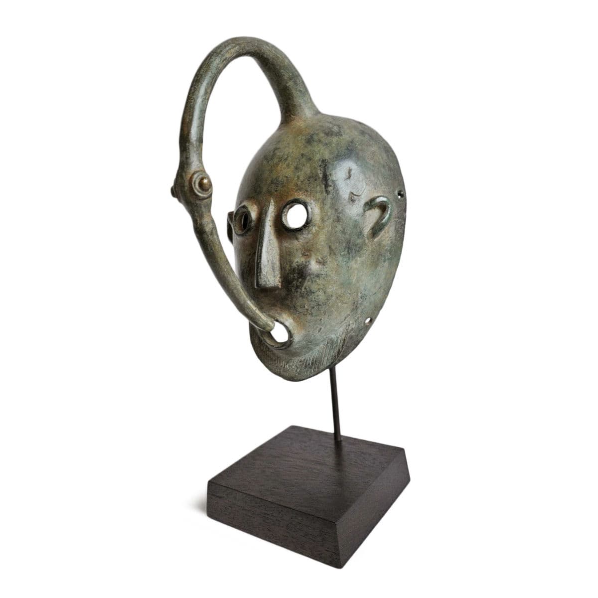 Kulango Bronze Hornbill Mask - Thumbnail 5