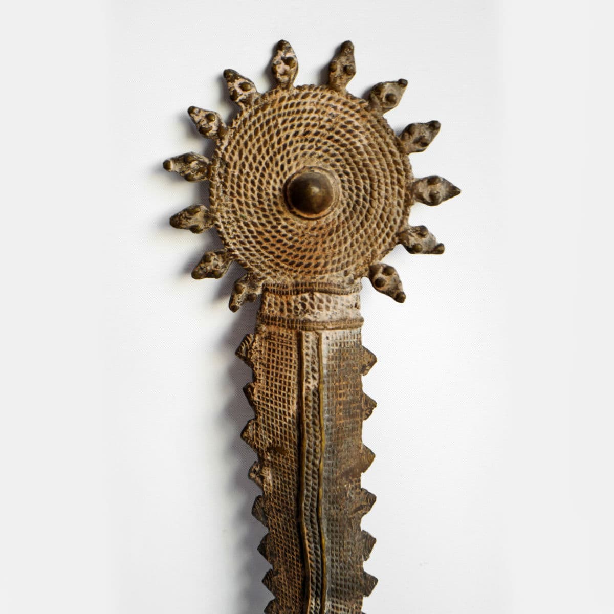 Vintage Bronze Ghana Volta Medicine Stick - Thumbnail 5