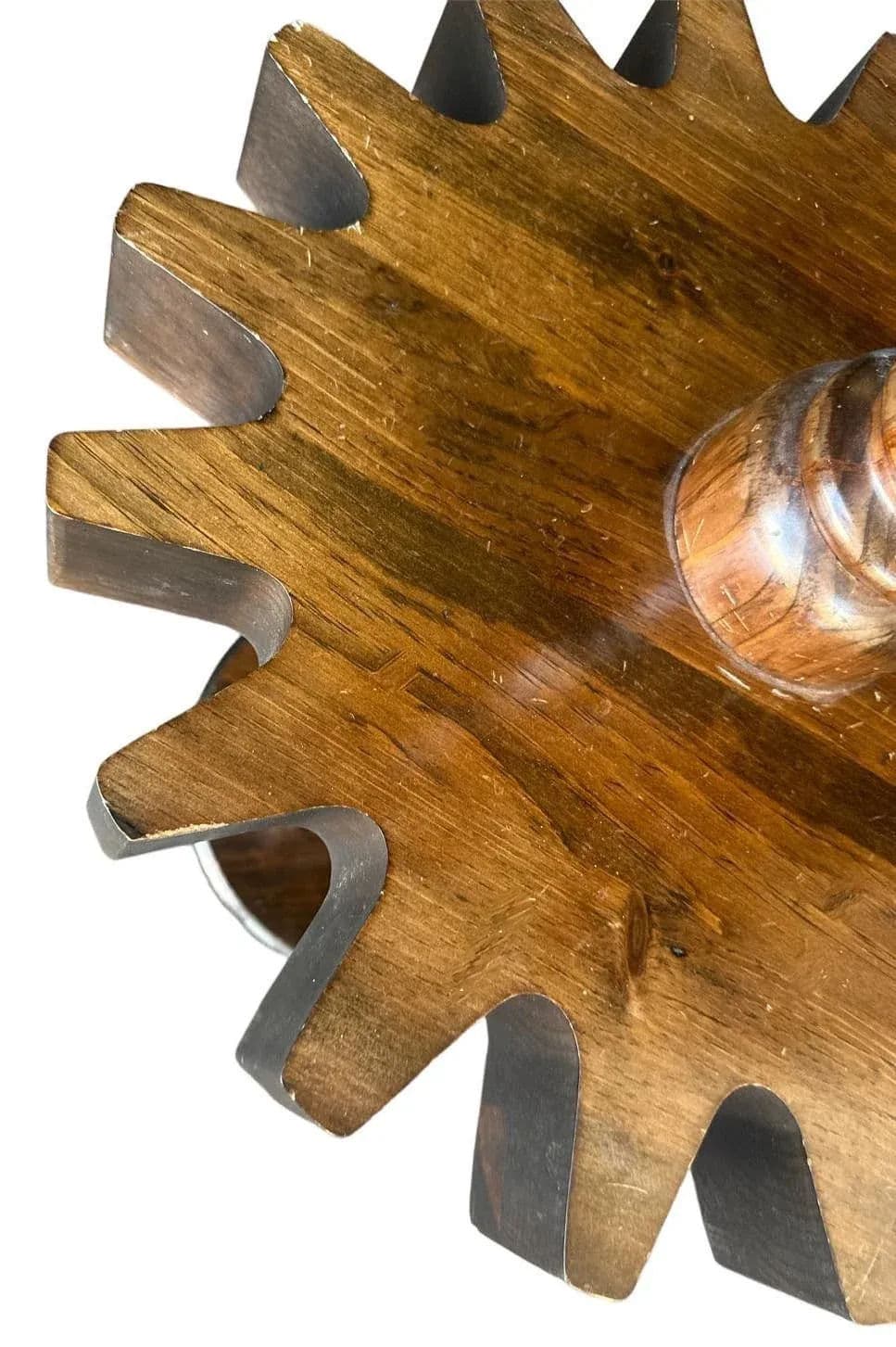 ‘Old Tavern’ Ethan Allen Cog Wheel Design Floor Lamp - Vintage 1970s - Thumbnail 5