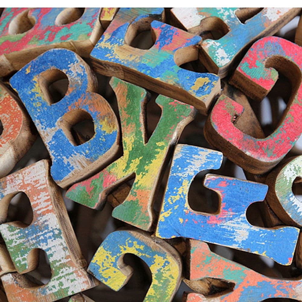 Large Wood Alphabet Ball - Thumbnail 5