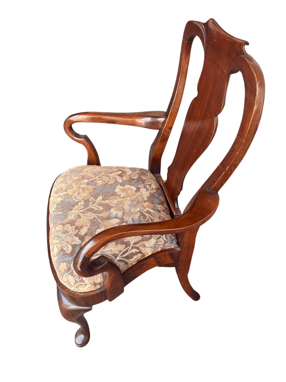 Set of 8 Hickory Chair Furniture Company Flame Mahogany Queen Anne Dining Chairs - Vintage Late 20th Century - Thumbnail 5