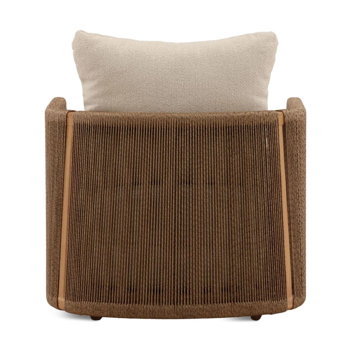 Rope Wrapped Teak Outdoor Accent Chair - Thumbnail 5