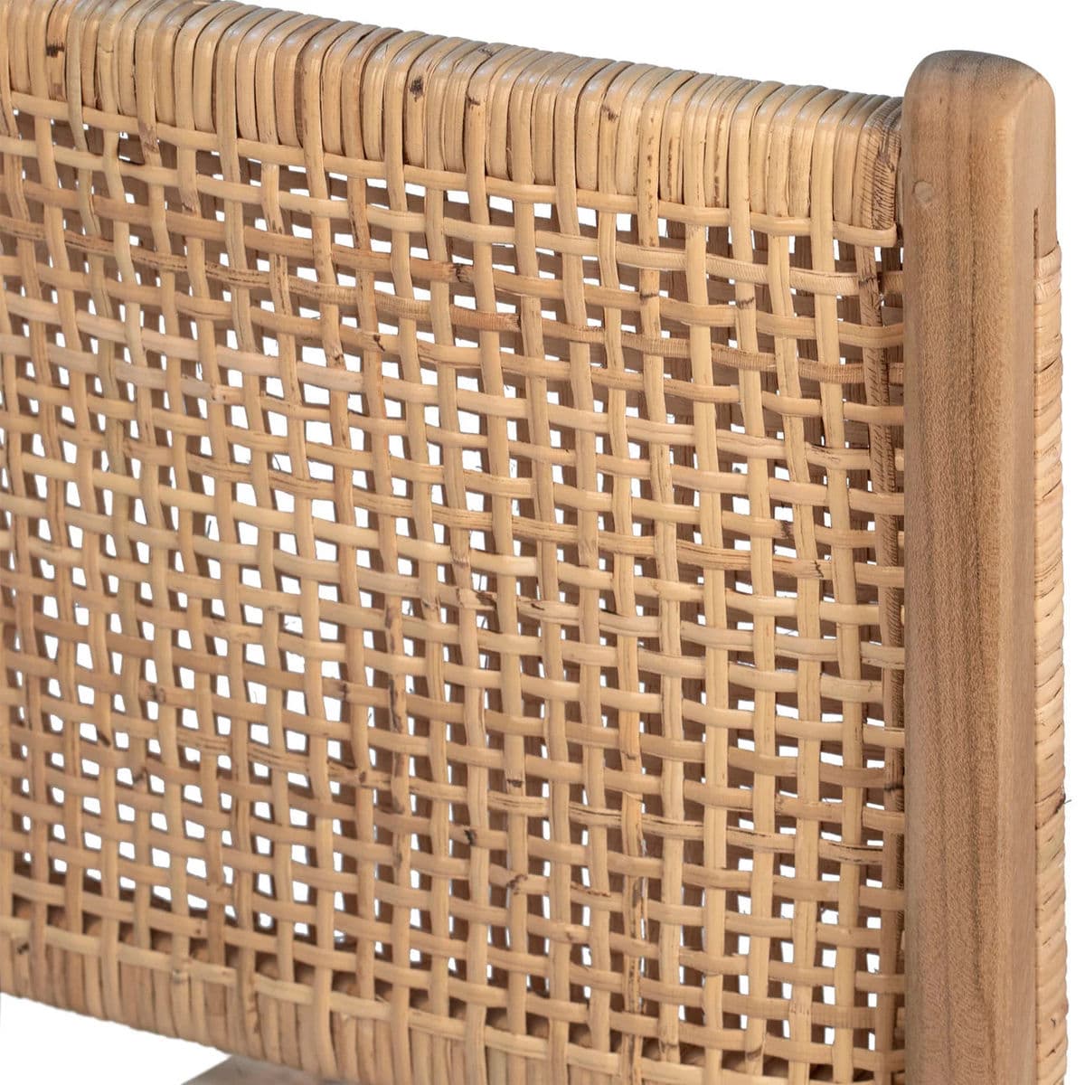 Natural Teak & Wicker Dining Chair - Thumbnail 5