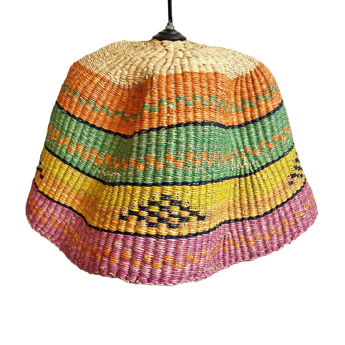 Bolga Wave Basket Light Pendant - Thumbnail 5