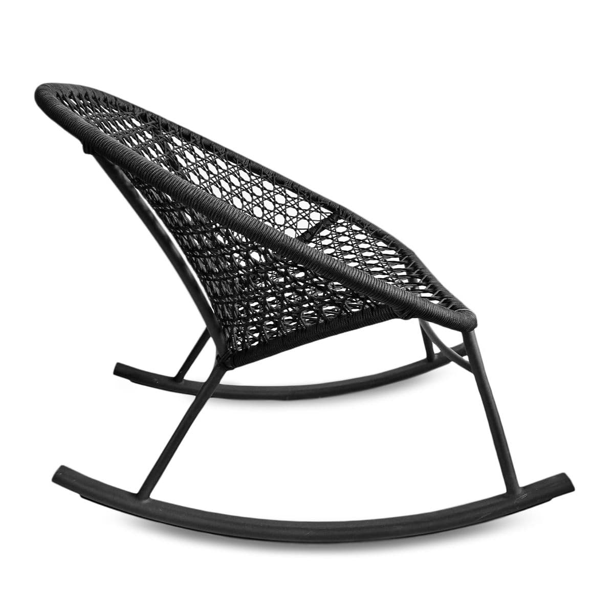Outdoor Mod Black Cord Rocking Chair - Thumbnail 5