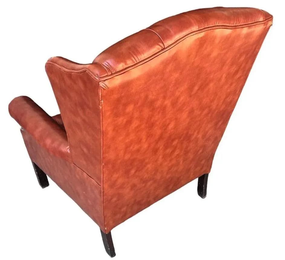 Chesterfield Tufted Wing Chair - Vintage Early 21st Century - Thumbnail 5
