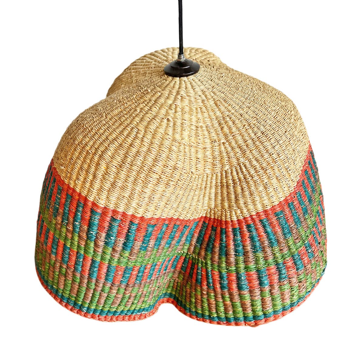 Bolga Wave Basket Light Pendant - Thumbnail 5