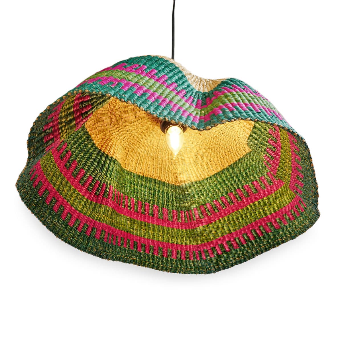 Bolga Wave Basket Light Pendant - Thumbnail 5