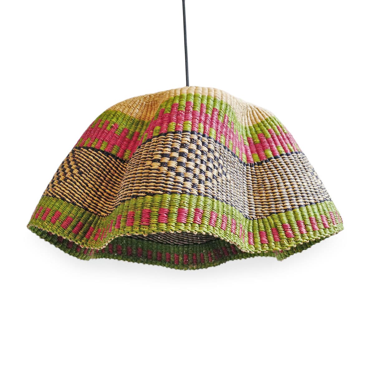 Bolga Wave Basket Light Pendant - Thumbnail 5