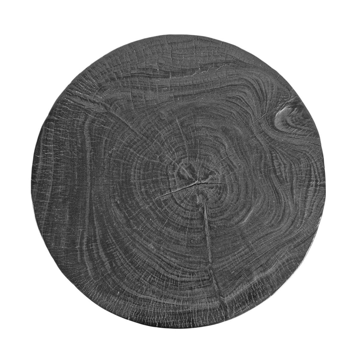 Ebony Hourglass Wood Stool Table - Thumbnail 5